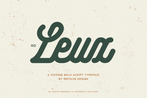 Rd Leux: A Bold Script Typeface for Editorial Design